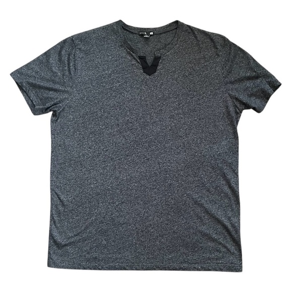 Siva casual minimalist charcoal T-shirt round/V-neck short sleeve Men’s Large - Picture 3 of 8